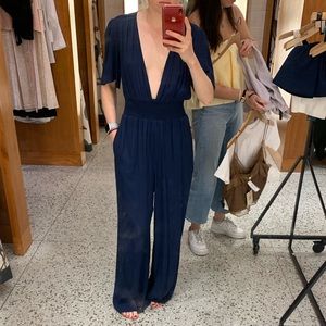 Wilfred 70s Style Jumpsuit. Stunning blue colour.